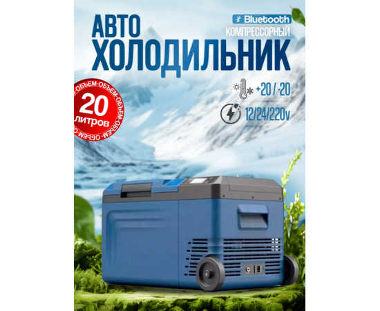 Автомобильный холодильник компрессорный 12/24/220 Alpicool WTW 20, холодильник в машину 20 литров